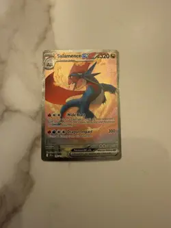 Pokemon Salamence ex Ultra Rare Holo Dragon SV09 187/159 HP320 ATK300 Card - Image 1