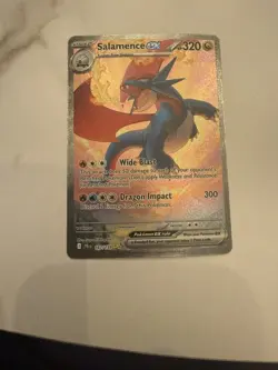 Pokemon Salamence ex Ultra Rare Holo Dragon SV09 187/159 HP320 ATK300 Card - Image 2
