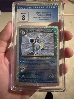 Dark Blastoise CGC 8 Legendary Collection Reverse Holo Pokemon Card 4/110 2002 - Image 1