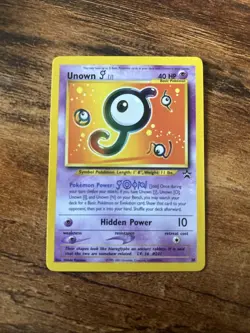 2001 Pokemon Wotc Promo Unown [J] #38 Black Star Promo Card - NM/LP - Non-holo - Image 1