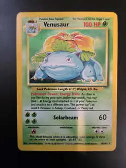 Venusuar Base Set 1999 Holo Rare Unlimited 15/102 Pokemon Card TCG - LP - Image 1