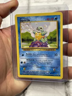 Pokemon Squirtle 63/102 Common Base Set Unlimited WOTC Vintage Vtg Card TCG NM - Image 2