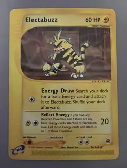 POKEMON EXPEDITION BASE SET E-READER ELECTABUZZ CARD 76/165 - Image 1