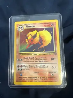 Pokemon TCG Flareon Jungle 3/64 Holo Unlimited Holo Rare - Image 1