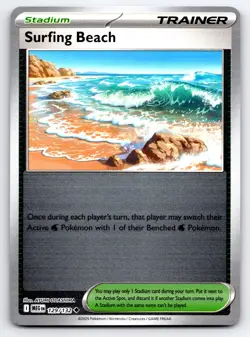 Pokemon Surfing Beach ME01: Mega Evolution (MEG) Reverse Holo 129/132 NM - Image 1