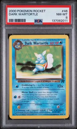 2000 POKEMON ROCKET #46 DARK WARTORTLE PSA 8 - Image 1