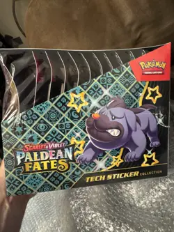 Pokemon Paldean Fates Tech Sticker Collection Full Display Case 36 Packs 190190 - Image 2