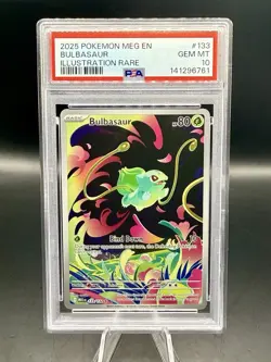 PSA 10 Bulbasaur Illustration Rare 133/132 Pokemon Mega Evolution ENGLISH GEM - Image 1
