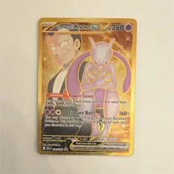 Pokemon Team Rocket's Mewtwo EX 240/182 Hyper Rare Full Art Holo - Image 1