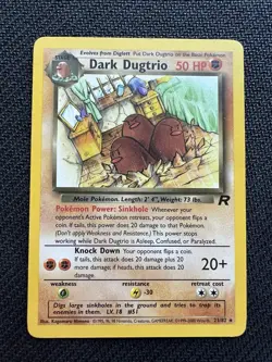 Pokemon TCG: 2000 Dark Dugtrio 23/82 Team Rocket Non-Holo Rare MP - Image 1