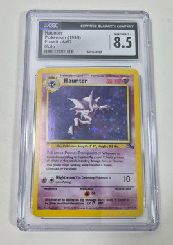 Pokemon CGC 8.5 Haunter Holo Fossil Unlimited 6/62 1999 Rare - Image 1