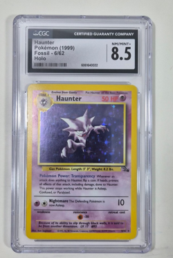 Pokemon CGC 8.5 Haunter Holo Fossil Unlimited 6/62 1999 Rare - Image 2
