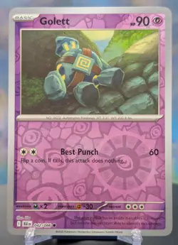 Pokemon Golett #042/086 English Black Bolt Reverse Holo - Image 1