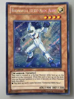 Elemental HERO Neos Alius LCGX-EN028 Secret Rare 1st Edition - Lightly Played - Image 1