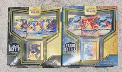 Pokemon TCG League Battle Deck x2 Pikachu & Zekrom GX + Reshiram & Charizard Gx - Image 1
