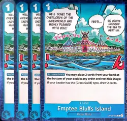 One Piece TCG - 4er Playset - OP09-060 Emptee Bluffs Island C/EN/NM - Image 1