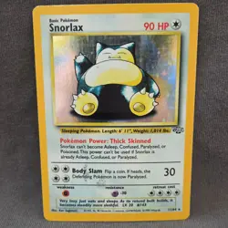 Pokemon TCG Snorlax Jungle 11/64 90 HP Holo Rare Unlimited Basic English Card - Image 1