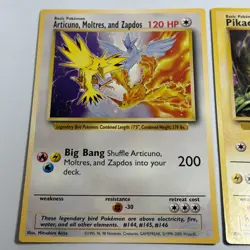 Pokemon Articuno Moltres & Zapdos jumbo Card Promo Pikachu 58/102 VG-EX Rare HTF - Image 2