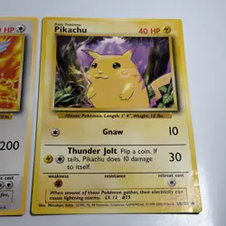 Pokemon Articuno Moltres & Zapdos jumbo Card Promo Pikachu 58/102 VG-EX Rare HTF - Image 3