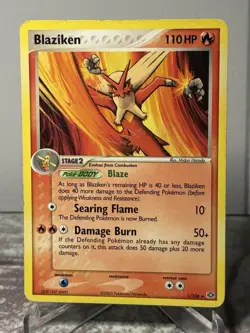 Blaziken 1/106 2005 EX Emerald Pokemon Card TCG Nintendo Non Holo Rare - Lp - Image 1
