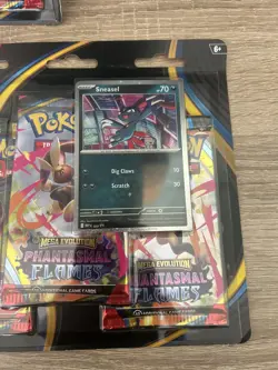 Pokemon Cards TCG Phantasmal Flames Triple Blister Pack x5 – Sneasel - Image 4