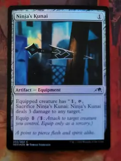 MTG Card : Ninja's Kunai (Kamigawa: Neon Dynasty ) FOIL - Image 1