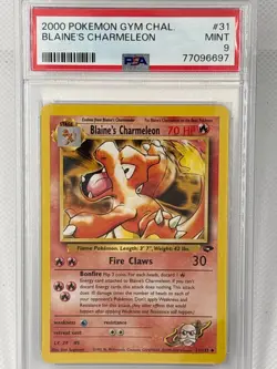 PSA 9 Blaine’s Charmeleon 31/132 Gym Challenge WOTC 2000 Pokemon Card - Image 3