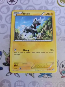 Blitzle 41/114 VLP - Black White Pokemon Card - Kagemaru Himeno Art - Image 1
