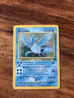 Pokemon TCG Articuno 2/62 Fossil Holographic Rare Card Unlimited - Image 1