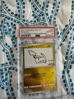 Yu Nagaba Eevee Promo Pokemon Card Japanese Set Of 9 complete w/ Pikachu PSA 10 - Image 2