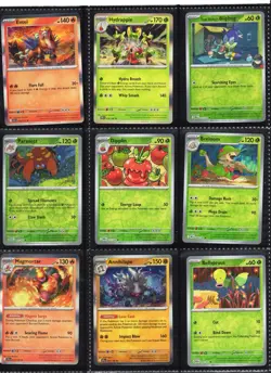 Pokemon Card Lot - 9 Cards - Stellar Crown & 151 - Hydrapple, Entei, Annihilape - Image 1