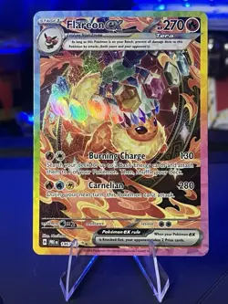 Pokemon TCG Flareon EX Prismatic Evolutions Card 146/131 Sir - Image 1