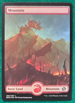 Mountain (285) (Foil) - Full Art - The Brothers' War (BRO) - Magic MTG Card - Image 1
