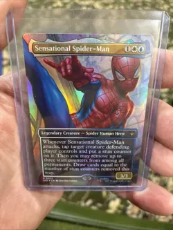 MTG Sensational Spider-Man 0025 Foil (Borderless) Spider-Man Eternal NM SPE - Image 1