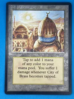 City of Brass Arabian Nights Moderatly Played Land Rare CARTE MTG (NO4) - Image 2
