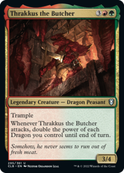 Thrakkus the Butcher Light Play, English Magic the Gathering MTG Commander Legen - Image 1