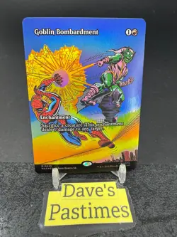 Goblin Bombardment Borderless Foil #23 Mythic MTG Spider-Man MAR EN NM - Image 1