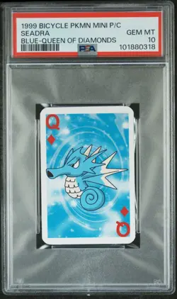 1999 BICYCLE POKEMON MINI PLAYING CARDS BLUE DECK SEADRA PSA 10 - Image 1