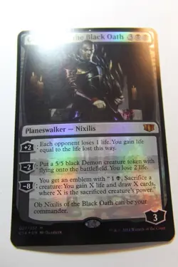 MTG Ob Nixilis of the Black Oath x1-Foil -Commander 2014 Oversized-Lightly Playe - Image 1