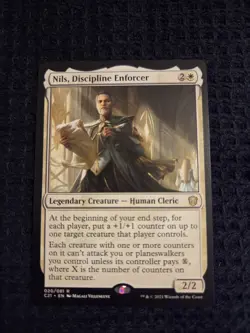 Wizards Nils, Discipline Enforcer Commander 2021 Rare White Legendary Creature … - Image 1