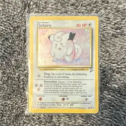 Pokemon Clefairy Base Set 2 Holo Rare 6/130 40 HP Wizards of the Coast Card - Image 1