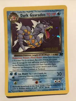 Dark Gyarados 8/82 Holo Team Rocket Prerelease Promo Pokemon Card - NM - Image 1