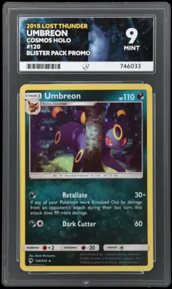 Pokemon Lost Thunder - Umbreon 120/214 - Holo Ace Graded 9 - Image 2