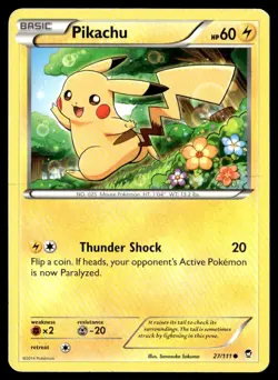 2014 XY - Furious Fists Pikachu Basic/Common #27 - Image 1