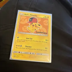 ⚡Ash’s Pikachu - SM109 Pokemon TCG - Special Black Star Promo Card - Red - Image 1