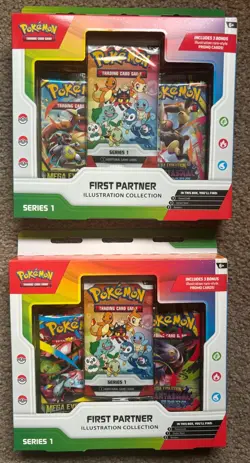 TWO Pokemon TCG First Partner Illustration Collection Series 1 New Sealed - Image 1