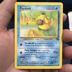 Psyduck 53/62 Pokemon TCG Fossil English NM- & 1st Edition Slowpoke 73 Neo NM - Image 2