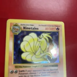 Pokemon TCG Ninetales Holo Rare Unlimited 12/102 ERROR Missing Attack,Shadowless - Image 4
