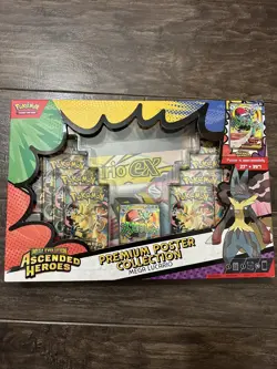 Pokemon Ascended Heroes: Mega Lucario Premium Poster Collection - Damaged Box 📦 - Image 1