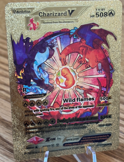 Charzard V Gold Fan Art Pokemon - Image 1